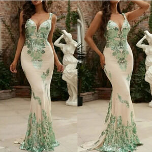 Sequin Decor Mermaid Hem Formal Dress